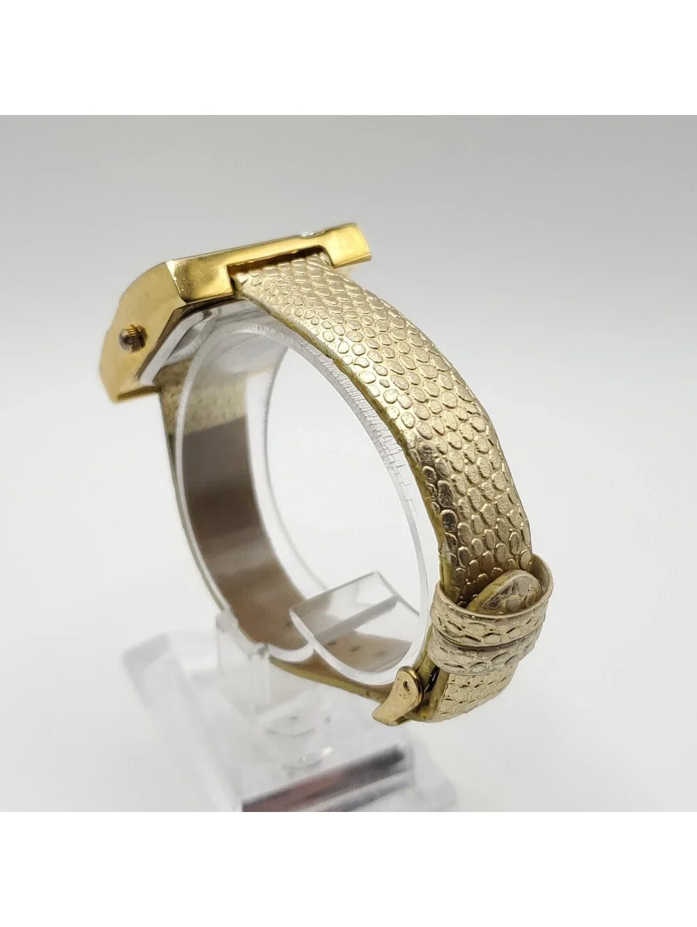 Elizabeth Taylor Quartz Womens Watch 29mm Square Gold Tone New Battery